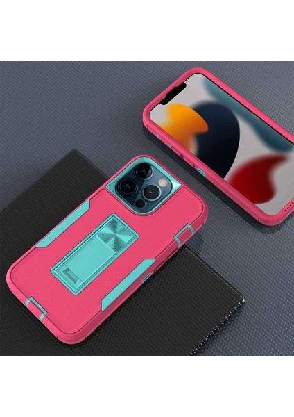 Iphone 13 Pro Telefon Kılıfı Için 6.1 Inç Şok Geçirmez Pc+Tpu Hibrit Entegre Kickstand Araba Montajı Metal Sac Vaka Kılıfı (Yurt Dışından) modelleri