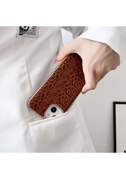 Iphone 14 Telefon Kılıfı Için Nano Elektrapan Telefon Kapağı 6.1 Inç Dokulu Gerçek Cowhide Deri Kaplama Tpu+Pc Alt Case-Coffee (Yurt Dışından) modelleri