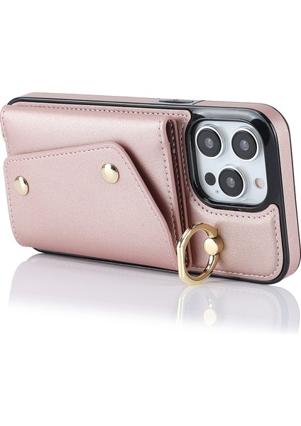 Iphone 13 Pro Max Telefon Kılıfı Için Zipper Cüzdan Kılıf Yüzüğü Kickstand Pu Deri+Tpu Telefon Kapak Gil Altın (Yurt Dışından) fırsatları