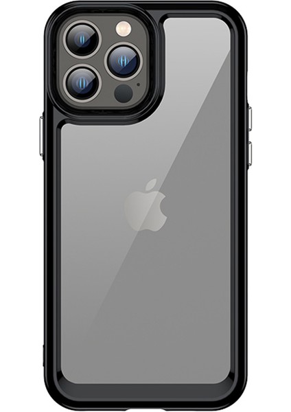 Iphone 13 Pro 6.1 Inç Bağımsız Pc Düğmeleri Için Tpu+Akrilik Hibrit Kılıf Koruyucu Telefon Kapak Black (Yurt Dışından)