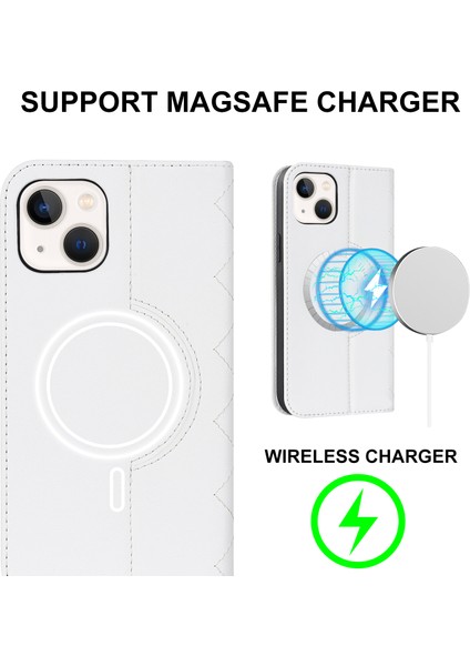 Iphone 13 Mini Telefon Kılıfı Için 5.4 Inç Rfıd Blowantıct Card Tutucu Stand Telefon Deri Kapağı Magsafe-White ile Uyumlu (Yurt Dışından) fırsatları
