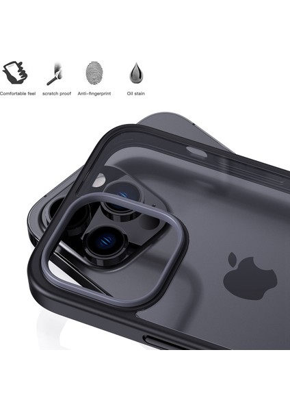 Iphone 13 Pro 6.1 Inç Tpu+Pc Için Arka Kapak Temiz Mat Anti Drop Telefon Kılıf Mavisi (Yurt Dışından)