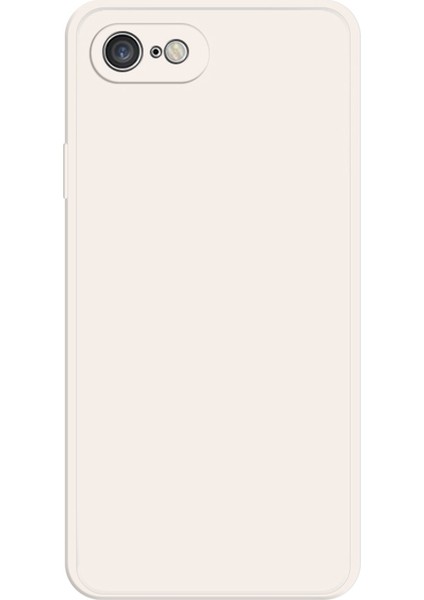 Iphone 7/8 Bırak-Kötü Düz Kenar Cep Telefonu Arka Kapak Kauçuklaştırılmış Tpu Telefon Kılıf Bej (Yurt Dışından)