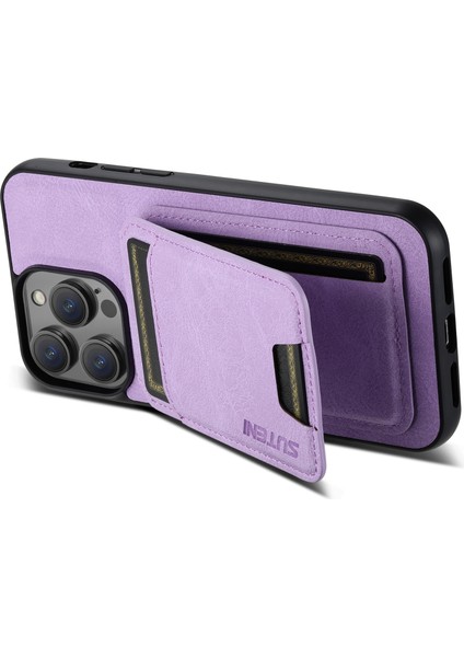 Iphone 15 Pro Max Case Bırak-Kötü Litchi Dokusu Kart Tutucu-Doğru ile Akıllı Telefon Kapağı (Yurt Dışından) modelleri