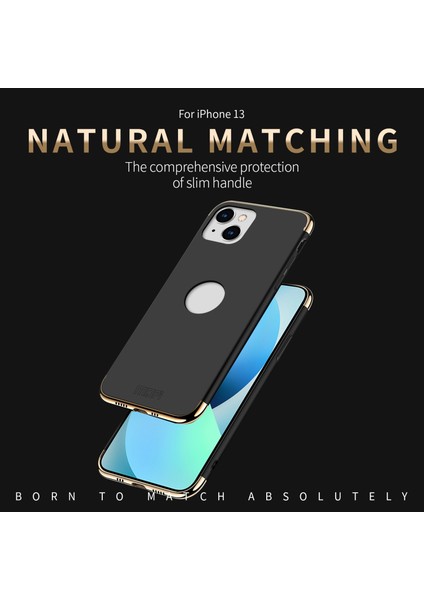 Iphone 13 Mini Telefon Kılıfı Için 5.4 Inç Ince Arka Kapak Çıkarılabilir 3'ü 1 Arada Şok Geçirmez Elektraplatma Sabit Pc Koruyucu Kılıf Black (Yurt Dışından)