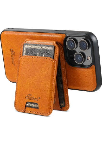 Iphone 15 Pro Max Case Için Magsafe Söndürülebilir Telefon Kapak-Khaki ile Uyumlu (Yurt Dışından) modelleri