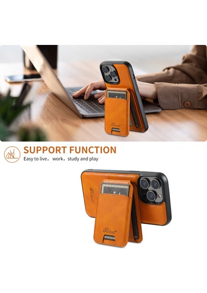 Iphone 15 Pro Max Case Için Magsafe Söndürülebilir Telefon Kapak-Khaki ile Uyumlu (Yurt Dışından) indirimleri