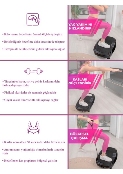 Fit Exclusive 3D Vibration Plate Titreşimli Spor Egzersiz Fitness Aleti Cihazı