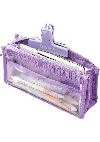 Yüksek Görünüme ve Basit Japon Tarzı Kırtasiye Çantasına Sahip, Ortaokul Kız Öğrenci Kalem Kutusu Için Büyük Kapasiteli Altı Katmanlı Şeffaf Kalem Kutusu (Yurt Dışından)