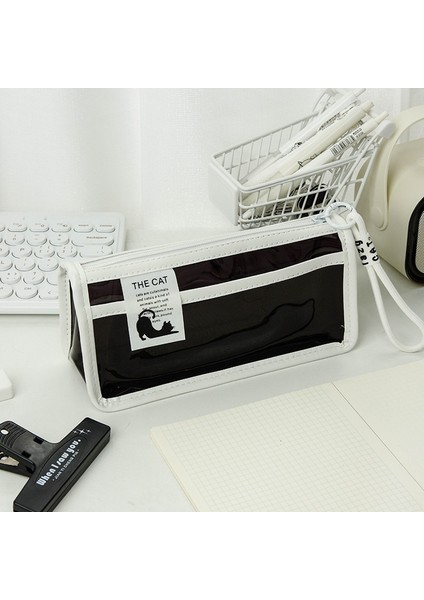 Büyük Kapasiteli Şeffaf Büyük Üçgen Kalem Kutusu (Yurt Dışından)