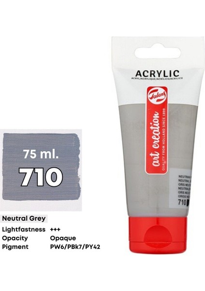 Art Creation Akrilik Boya 75 ml 710 Neutral Grey