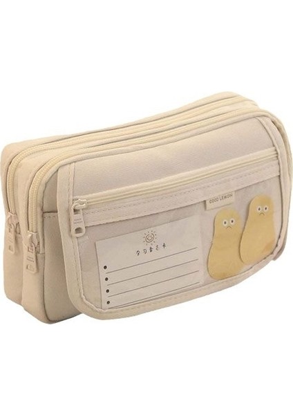 Ins Tarzı Büyük Kapasiteli Kalem Çantası Basit Düz Renk Leke Tutmaz Saklama Çantası Lise Ilkokul Öğrencileri Çocuk Kırtasiye Kutusu (Yurt Dışından)