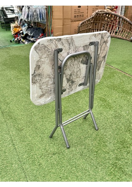 Mermer Desenli Katlanabilir 60X90 Suntalam Masa