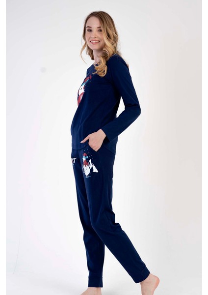 Pamuklu Kadın Uzun Kol Ceblı Pijama Takım , 303286 modelleri