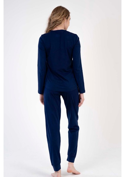 Pamuklu Kadın Uzun Kol Ceblı Pijama Takım , 303286 fırsatları