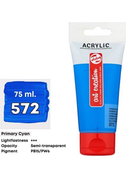 Art Creation Akrilik Boya 75 ml 572 Primary Cyan
