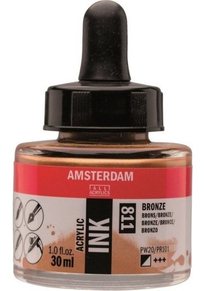 Sıvı Akrilik Mürekkep Boya 30 ml 811 Bronze