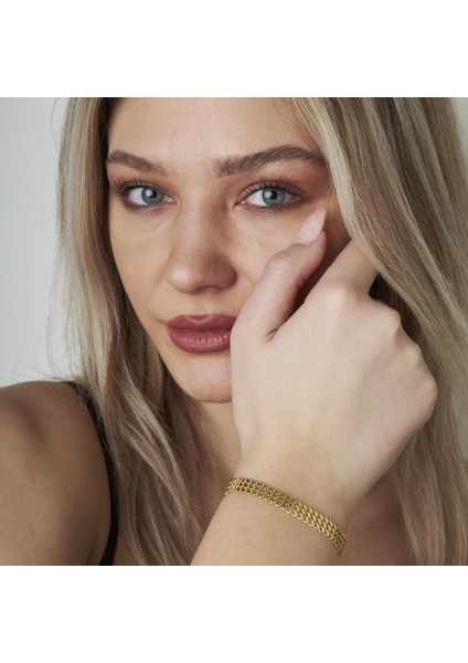 Üç Sıralı Pullu Zincir Bileklik indirimleri