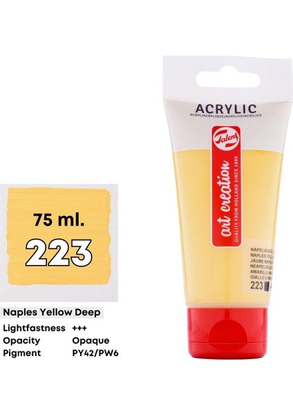 Art Creation Akrilik Boya 75 ml 223 Naples Yellow Deep