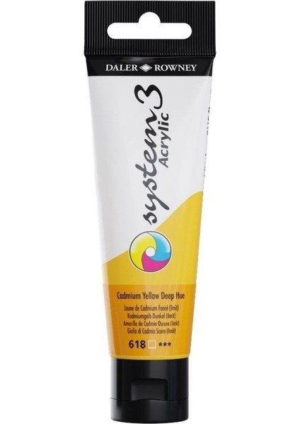 System 3 Akrilik Boya 150 ml 618 Cadmium Yellow Deep Hue