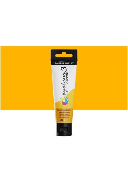 System 3 Akrilik Boya 150 ml 618 Cadmium Yellow Deep Hue fiyatları