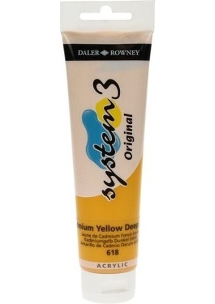 System 3 Akrilik Boya 150 ml 618 Cadmium Yellow Deep Hue modelleri