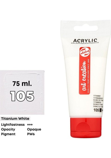 Art Creation Akrilik Boya 75 ml 105 Titanium White