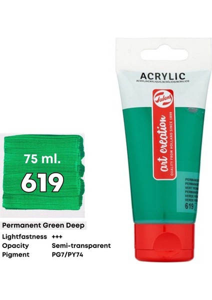 Art Creation Akrilik Boya 75 ml 619 Permanent Green Deep