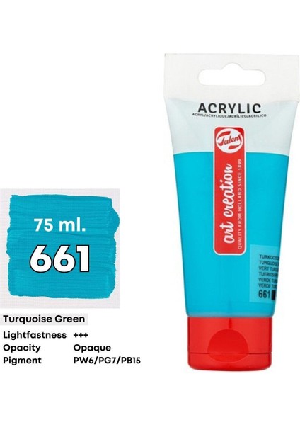 Art Creation Akrilik Boya 75 ml 661 Turquoise Green