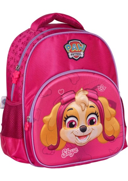 Paw Patrol Kabartmalı Figür Anaokulu/kreş Boy 2 Bölmeli Cepli Çocuk Okul Sırt Çantası Pembe