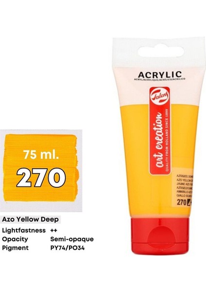 Art Creation Akrilik Boya 75 ml 270 Azo Yellow Deep