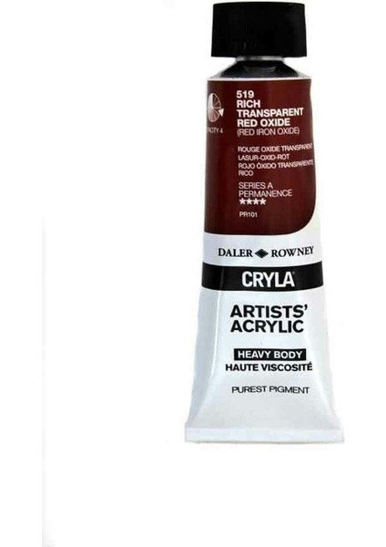 Cryla Heavy Body Artists' Akrilik Boya 75 ml N 519 Rich Transparent Red Oxide