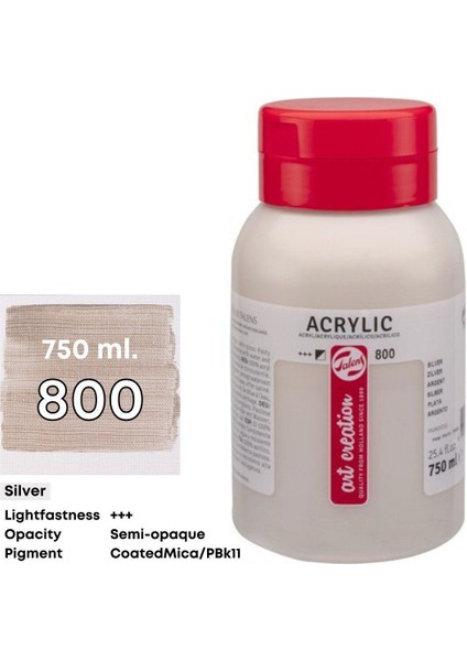 Art Creation Akrilik Boya 750 ml 800 Silver