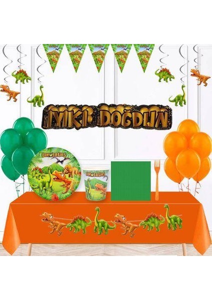 Sevimli Dinozor 16 Kişilik Ekonomik Parti Seti