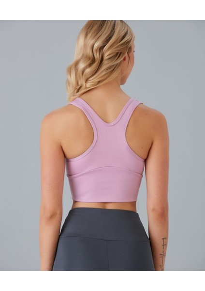 Aurafit Kadın Önü Büzgülü Arkası Çapraz Kaplı Croptop/büstiyer