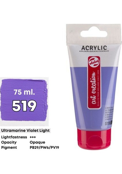 Art Creation Akrilik Boya 75 ml 519 Ultramarine Violet Light