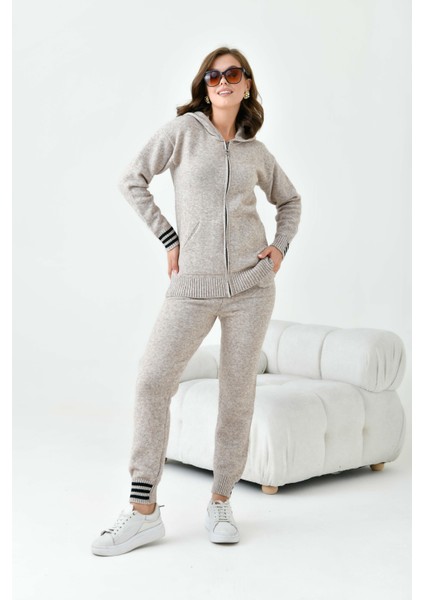 Kadın Çizgi Detaylı İkili Takım Taş 20661