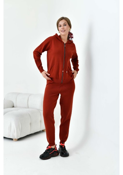 Kadın Fermuarlı İkili Takım Kiremit 20663 fiyatları