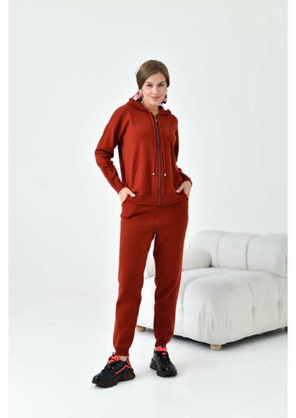 Kadın Fermuarlı İkili Takım Kiremit 20663 indirimleri