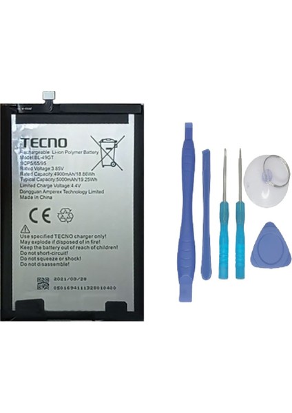 Tecno Camon 19 NEO Batarya Pil Sıfır Orijinal + TAMİR SETİ