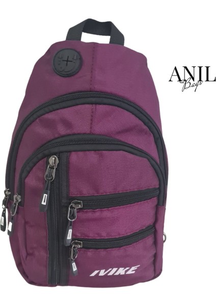 Anıl Bags Keten Kumaş Kulaklı ve USB Çıkışlı, Askılı Çapraz Göğüs, Omuz ve Bel Çantası Çok Fonksiyonlu