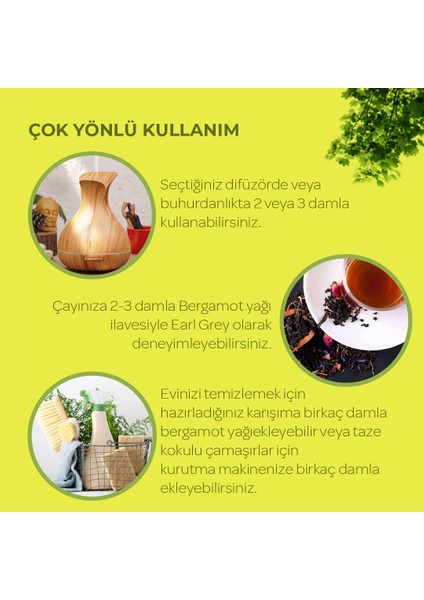 Onkafarma Saf Bergamot Yağı Uçucu Esansiyel Yağ 10 ml