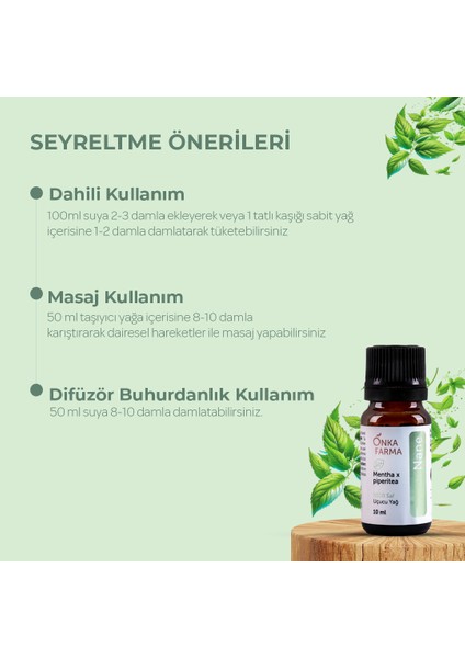 Onka Farma %100 Saf Nane Yağı 10 ml