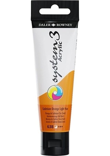 System 3 Akrilik Boya 150 ml 638 Cadmium Orange Light Hue