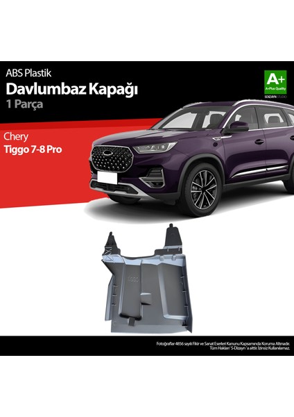 Chery Tiggo 7-8 Pro Sol Teker Boşluğu Davlumbazı Plastik Koruma Kapağı ABS Plastik 2022 Üzeri A+ Kalite