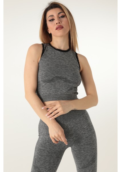Seamless Kadın Kalın Askılı Crop