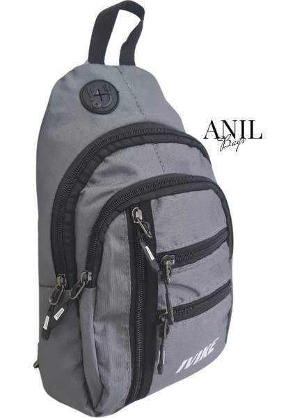 Anıl Bags Keten Kumaş Kulaklı ve USB Çıkışlı, Askılı Çapraz Göğüs, Omuz ve Bel Çantası Çok Fonksiyonlu