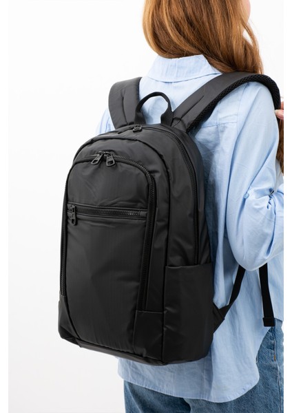Dres Model Siyah Laptop Bölmeli Çok Gözlü Su Geçirmez Büyük Boy Kullanışlı Fonksiyonel Seyahat Iş Okul Sırt Çantası Vıp