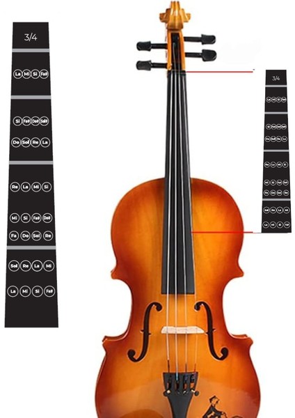 Keman - Nota - Etiket - Sticker - Klavye - Çıkartma - Violin - Keman Aksesuar
