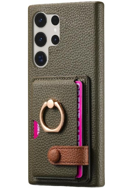 Samsung Galaxy S23 Ultra Halka Standı Kart Yuvaları Premium Dokulu (Yurt Dışından) indirimleri